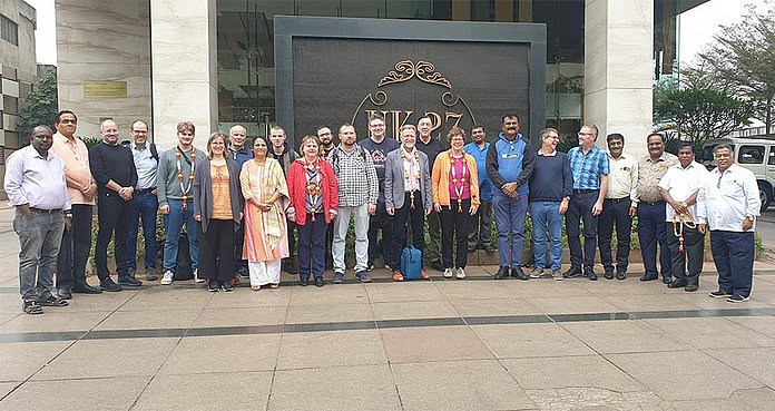 Die Delegation bei ihrer Ankunft am Montag in Südindien. (Foto: privat)