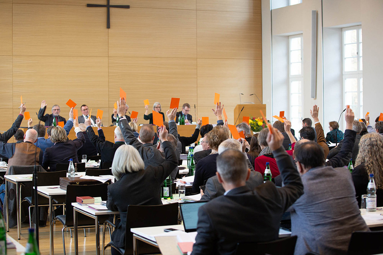 Abstimmung auf der Synode
