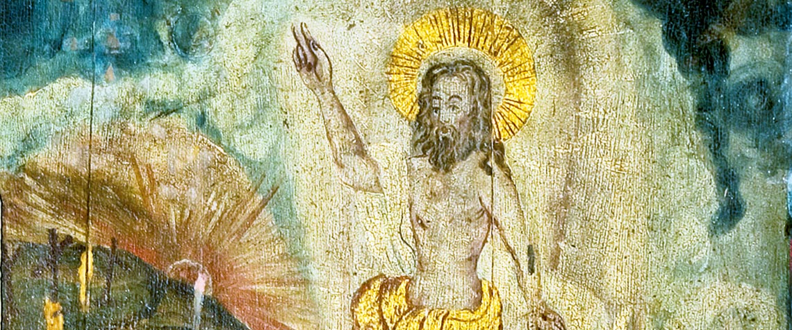 Ausschnitt aus einem Auferstehungs-Gemälde in Langenstein. (Foto: medio.tv/Jost)