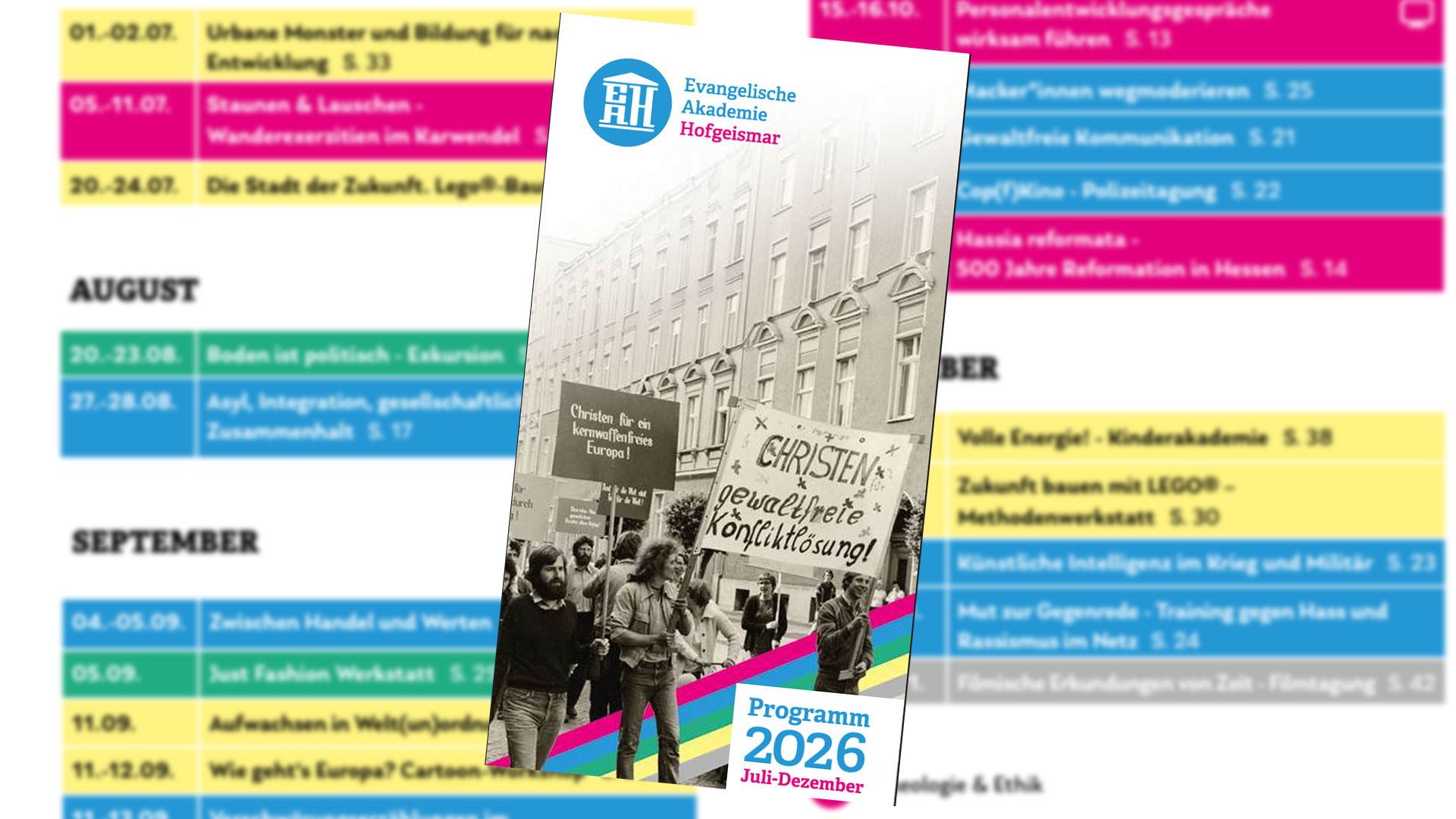 Halbjahresprogramm Evangelische Akademie Hofgeismar