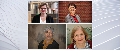 Kommen miteinander ins Gespräch (v.o.l): Dr. Beate Hofmann (Foto: medio.tv/Schauderna), Beatrix Ahr (Foto: Dr. Y. S. Thöne), Seyran Ates (Foto: privat) und Dr. Ulrike Offenberg (Foto: D. Cooper).