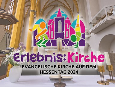Foto vom Innenraum der Fritzlaer Stadtkirche die zum Hessentag 2024 zur Erlebnis:Kirche wird.