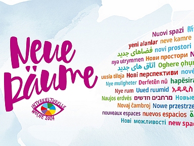Das Motiv zur Interkulturellen Woche 2024 unter dem Motto «Neue Räume»