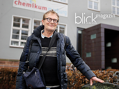 Joachim Heß unterwegs in der Marburger Innenstadt