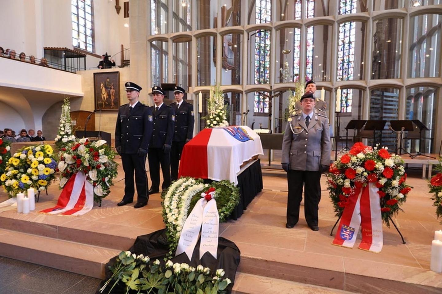 Trauerfeier für den verstorbenen Regierungspräsidenten Dr. Walter Lübcke am 13.6.2019 in der Martinskirche in Kassel. (Foto: Andreas Fischer)