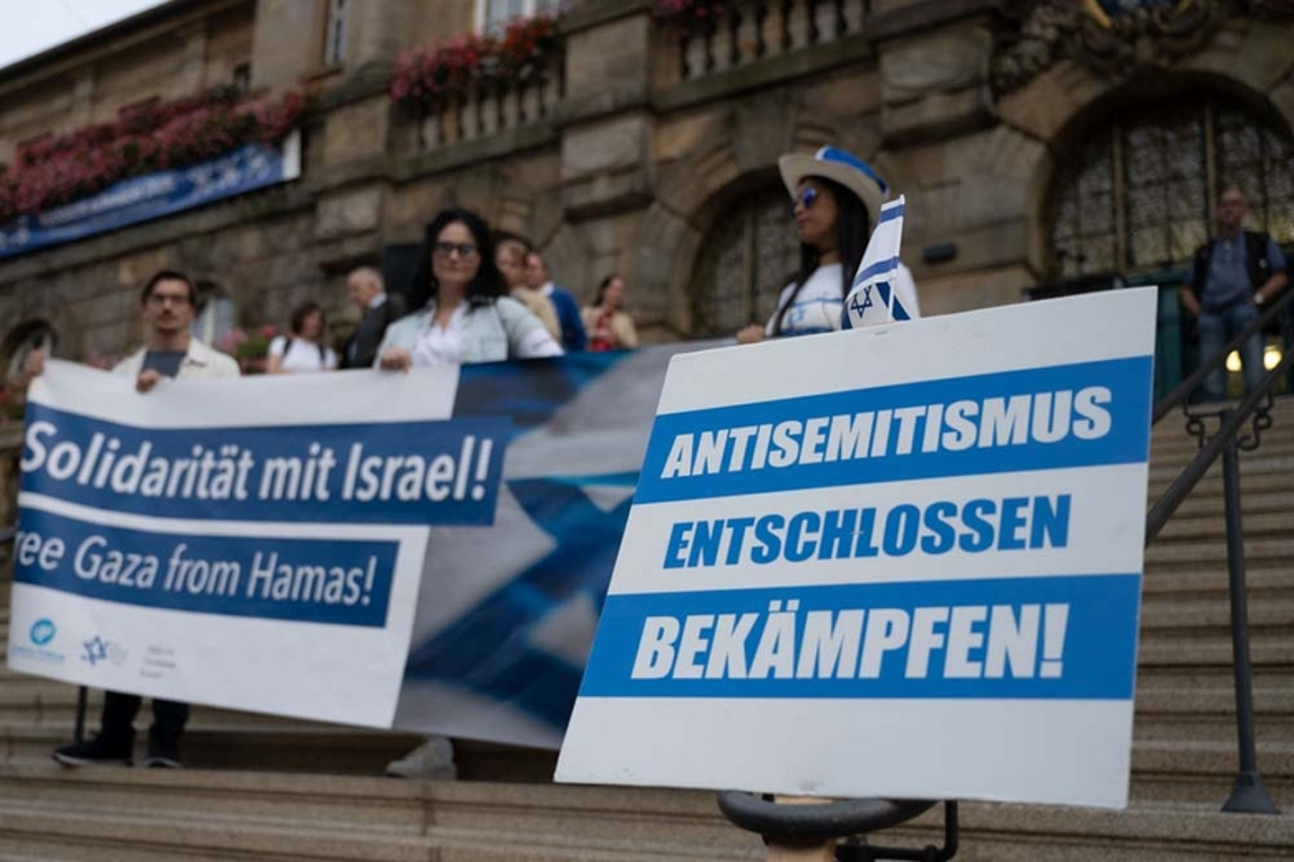 Kundgebung Solidarität mit Israel Rathaus Kassel 2023