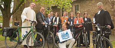 Mitwirkende des Radweges Kirchen-am-Eder-Radweg (Foto: medio.tv/Balzer)