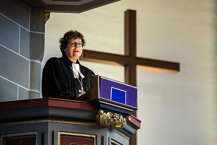 Eröffnung der 31. Aktion Hoffnung für Osteuropa Bischöfin Dr. Beate Hofmann in der Christuskirche in Kassel. (Foto: medio.tv/Socher)