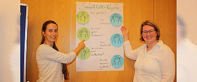 Leiteten den Workshop an: Maja Schauder und Sabine Schött, zuständig für Bildungsangebote für Frauen beim Referat Erwachsenenbildung. (Foto: Referat Erwachsenenbildung)