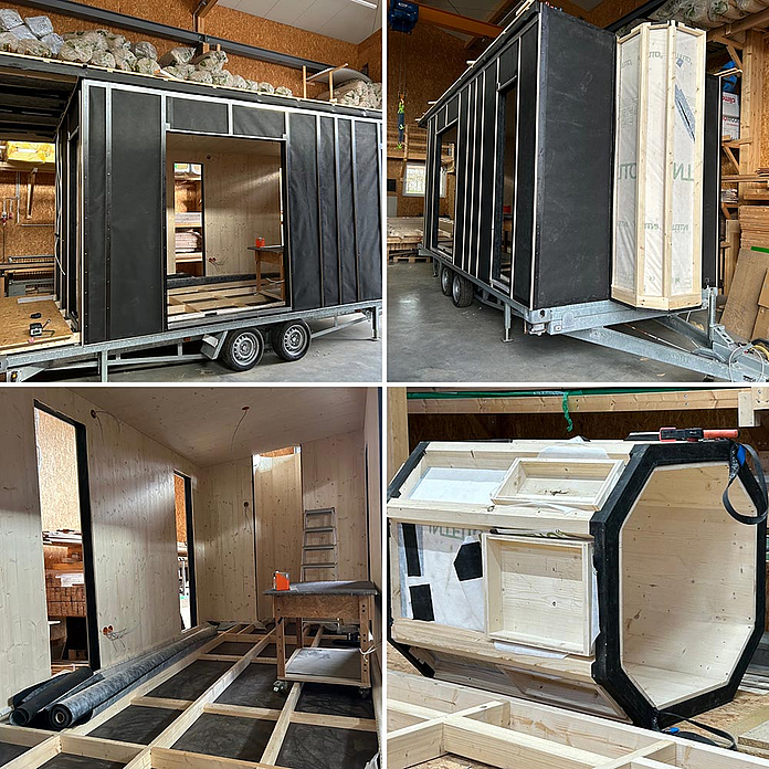 Viel Detailarbeit steckt in dem besonderen Haus, dass in der Tiny House Manufaktur der Tischlerei Bock in Bad Wildungen-Braunau entsteht. Viel Detailarbeit steckt in dem besonderen Haus, dass in der Tiny House Manufaktur der Tischlerei Bock in Bad Wildungen-Braunau entsteht.
