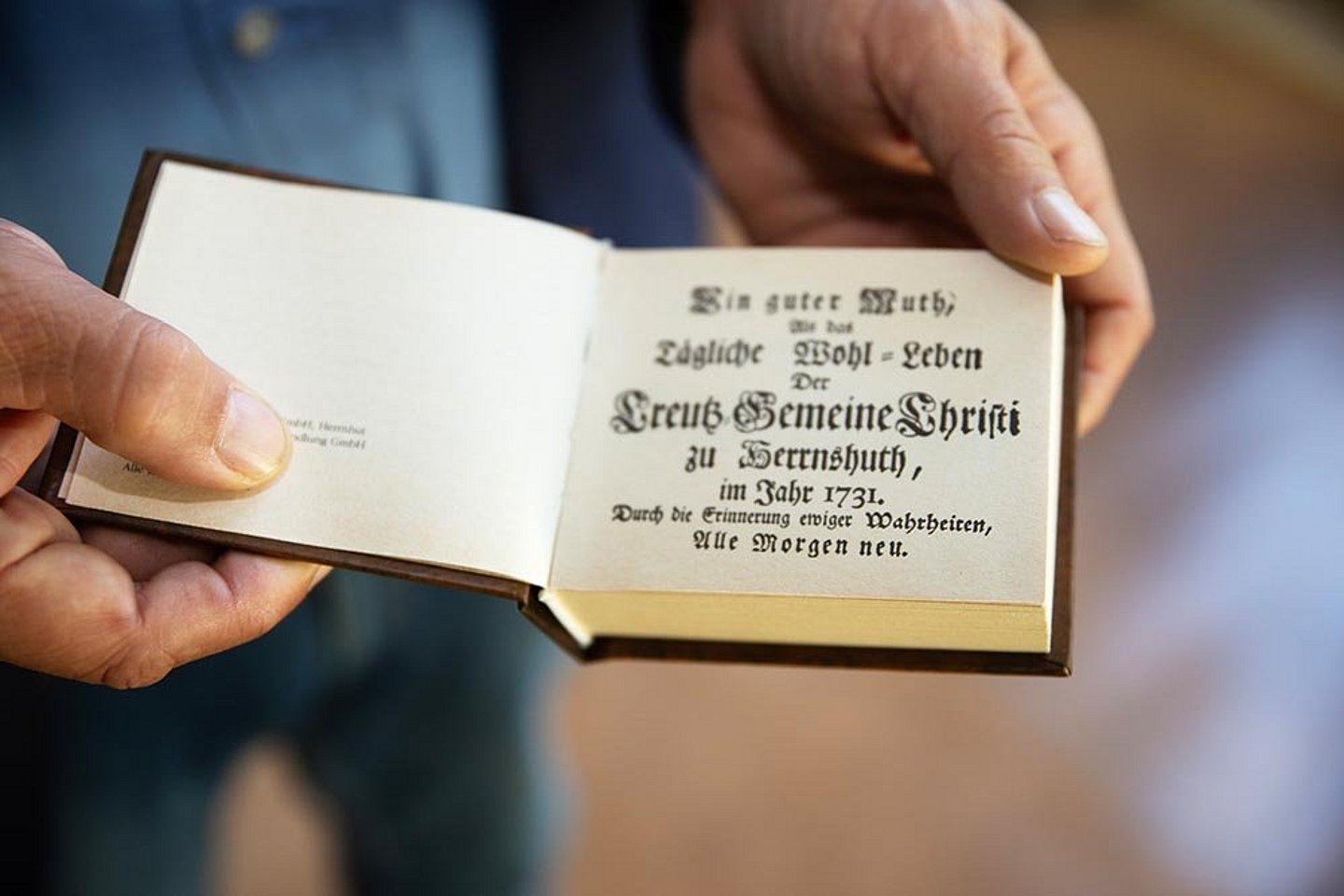 Die erste gedruckte Ausgabe der Tageslosungen.