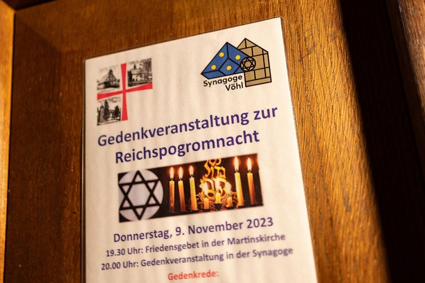 Gedenken Novemberpogrome Vöhl 2023