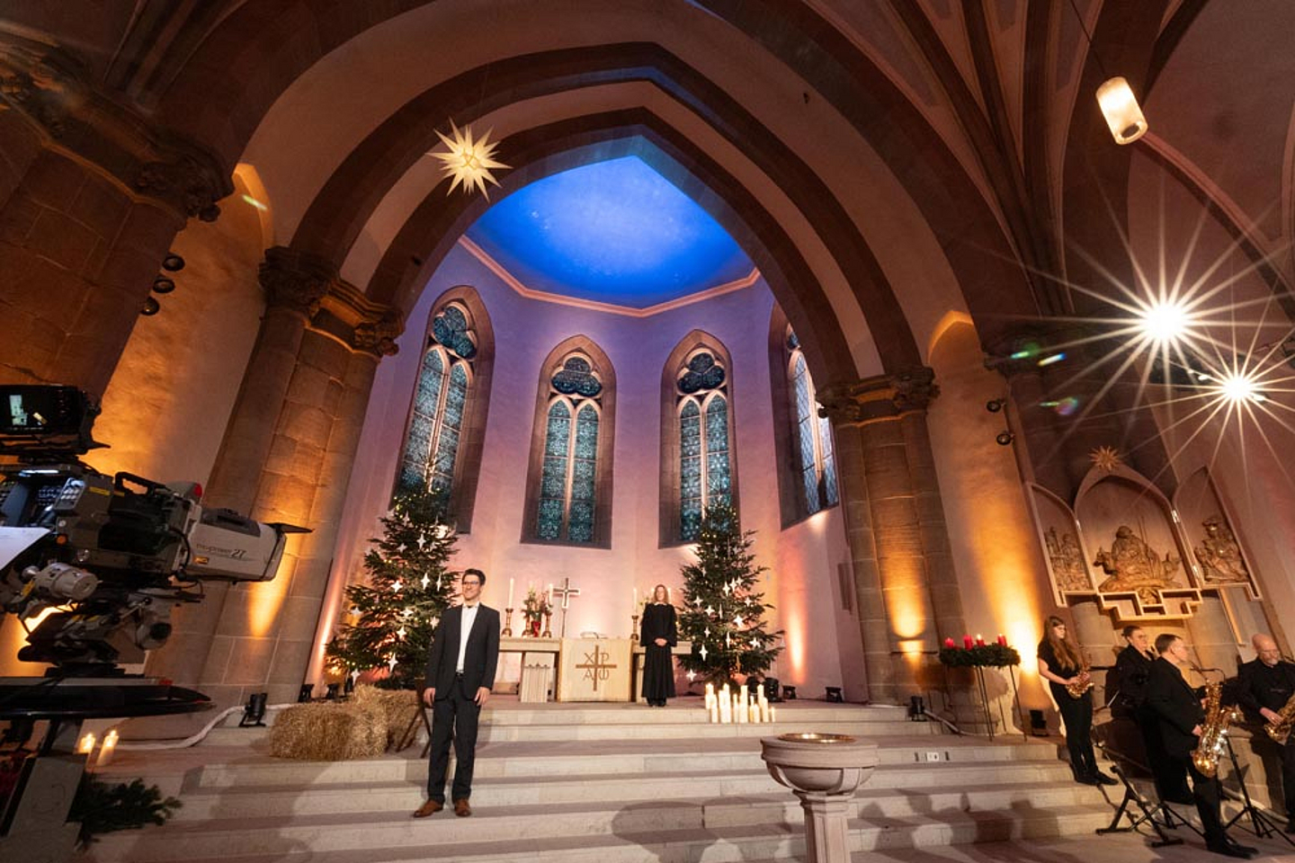 Pfarrerin Jana Koch-Zeißig (r.) und Schauspieler und Theaterpädagogen Thomas Hof (l.)