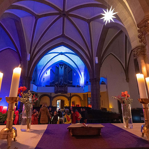 Blick in den Innenraum der Christuskirche in Fulda Blick in den Innenraum der Christuskirche in Fulda