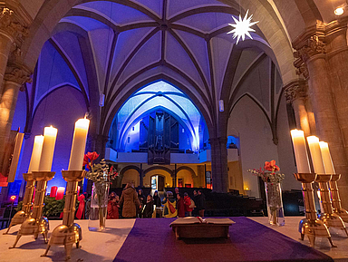 Blick in den Innenraum der Christuskirche in Fulda
