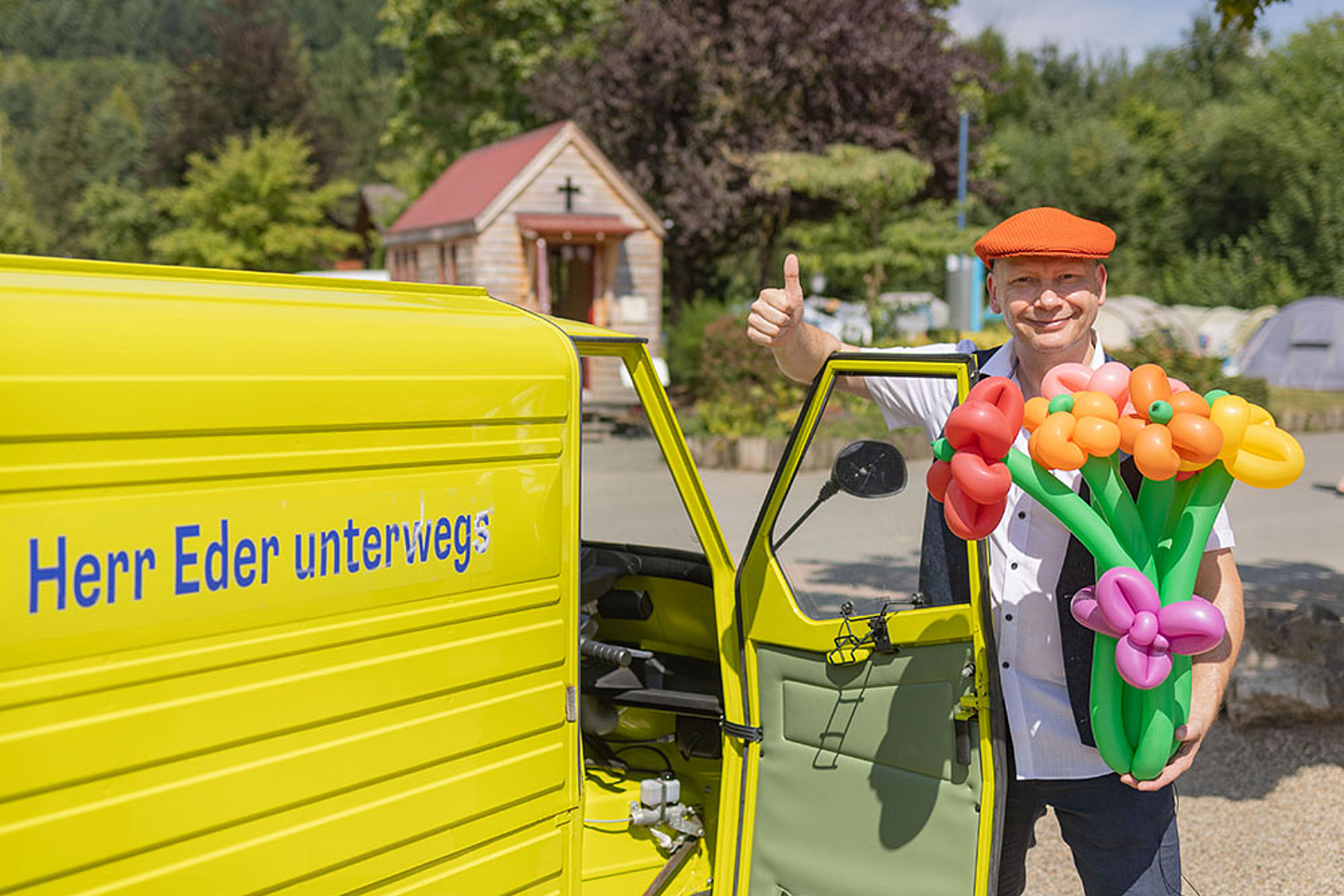 Ralf Esslinger als Kunstfigur "Herr Eder". 