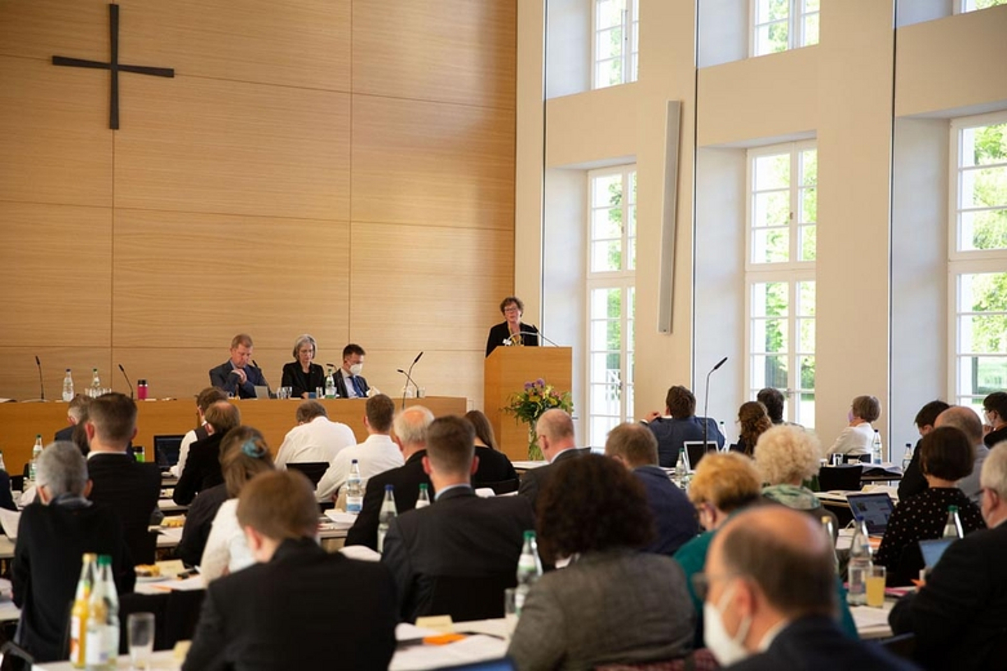 Bericht von Bischöfin Dr. Beate Hofmann -Erste Tagung der 14. Landessynode der EKKW vom 5. bis 7. Mai 2022 in Hofgeismar. (Foto: medio.tv/Schauderna)