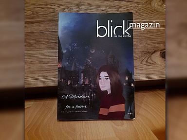Das allererstes Buch von Larissa Kötting als Erinnerungsstück: «A Murderer for a Father».
