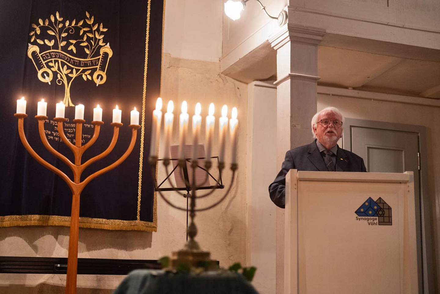 Der Vorsitzende der des Förderkreises Synagoge in Vöhl, Karl-Heinz Stadtler.