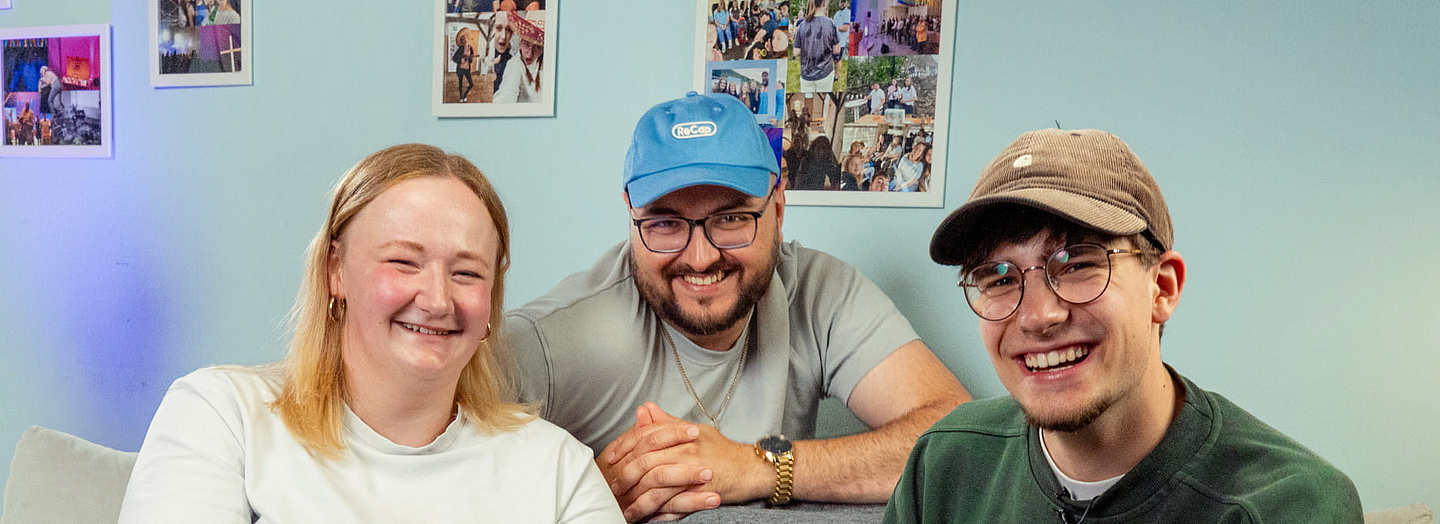 Podcast-Gäste Nele Hansen, Michael Koch, Mika Schütte (v.l.n.r.). Foto: Stabsstelle Reformprozess