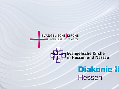 Abbildung mit den Logos der EKKW, EKHN und Diakonie Hessen