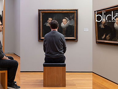 Redakteur Olaf Dellit vor dem Doppelporträt des Malers Frans Snyders und seiner Frau Margaretha de Vos aus dem Jahr 1621. 