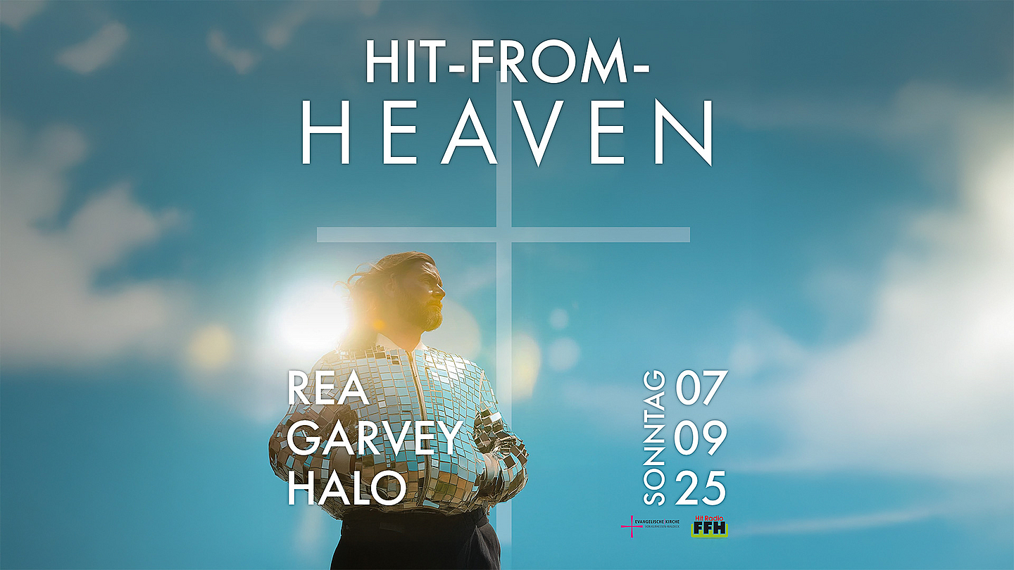 Das Plakatmotiv zum Hit from Heaven-Sonntag mit Rea Garveys «Halo»