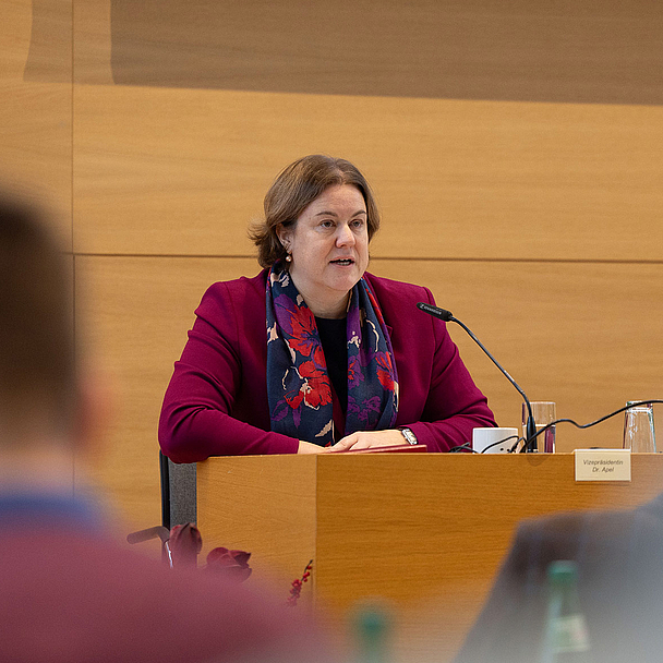 Finanzbericht vor der Synode: Vizepräsidentin Dr. Katharina Apel 