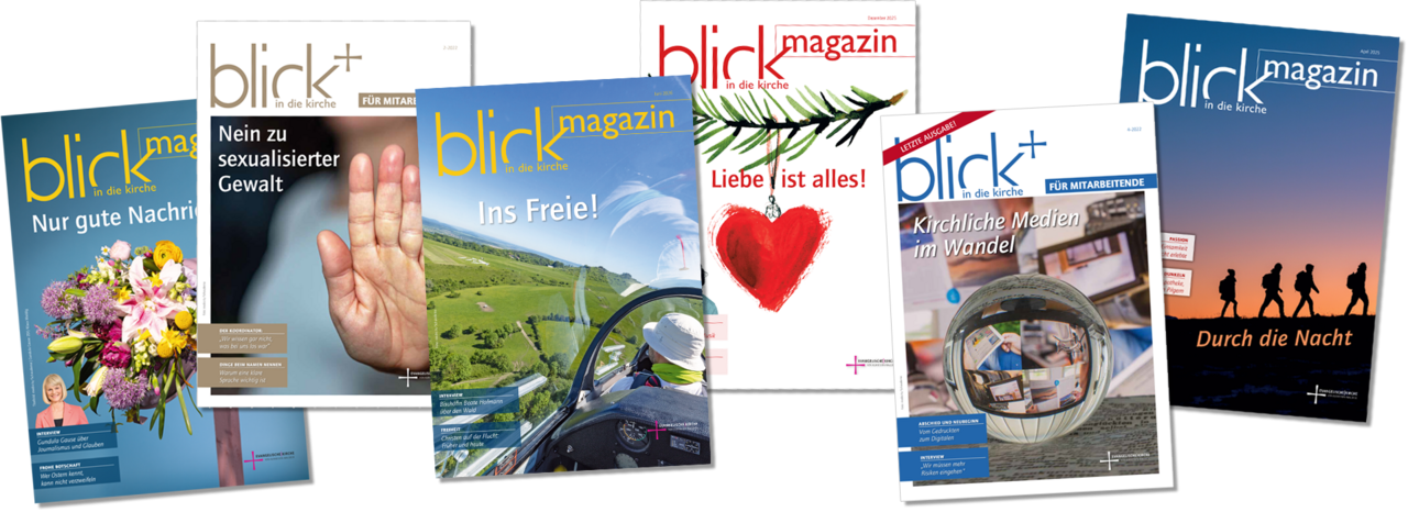 Titel blick Hefte Auswahl Juni 2026 Titelansichten blick Hefte. Eine Auswahl an Titeln aus Magazin und Mitarbeiterheft mit dem aktuellem Titel Juni 2026