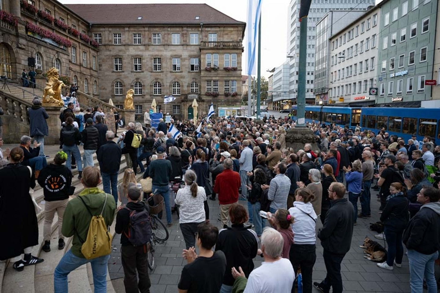 Kundgebung Solidarität mit Israel Rathaus Kassel 2023