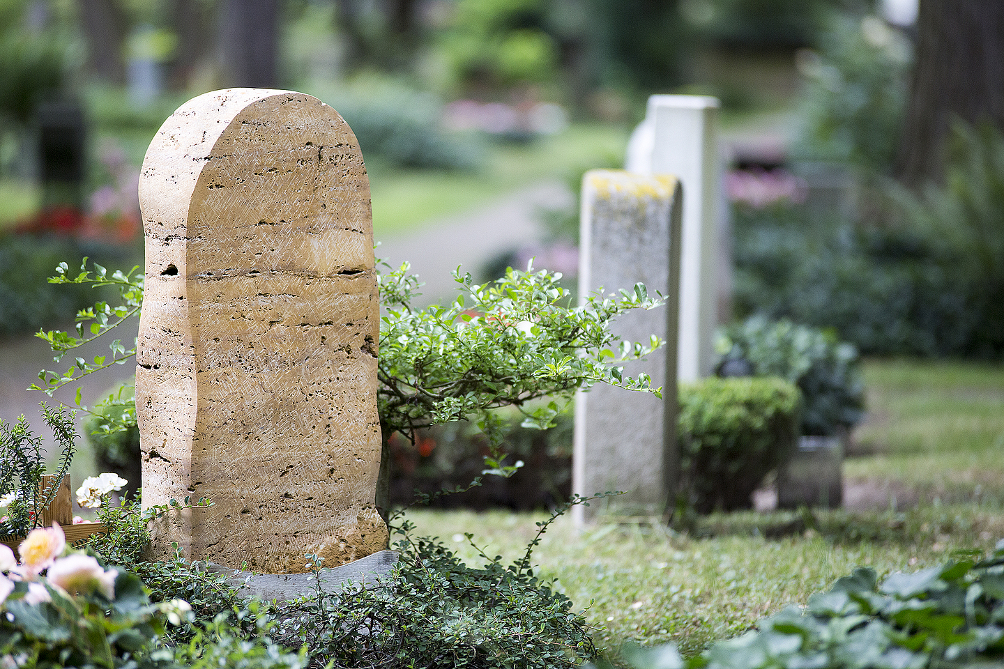 Grabmale auf dem Kasseler Hauptfriedhof.
