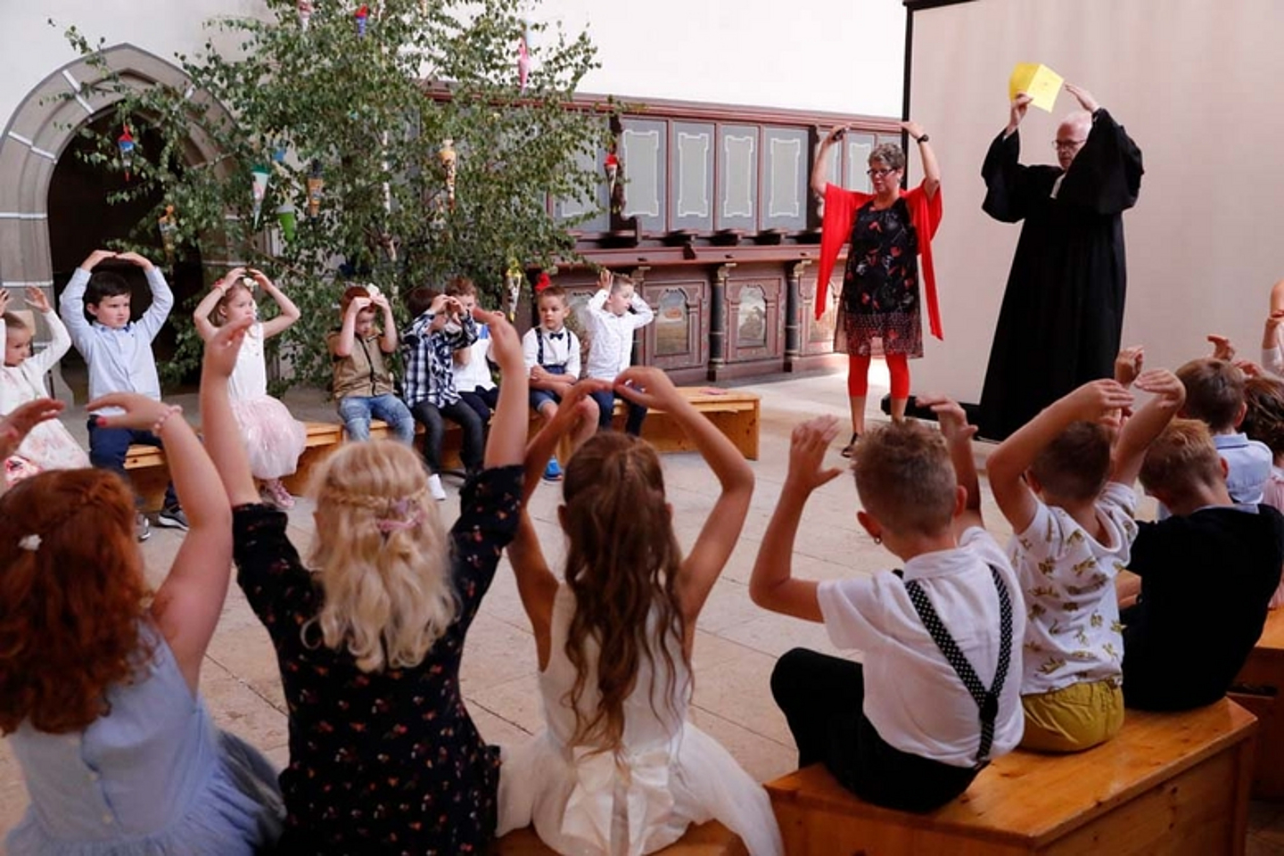 Gottesdienst zum Schulanfang der Erstklässler der Martin-Luther-Schule in Schmalkalden. Der Kirchenkreis gehört zur EKKW. (Foto: Martin-Luther-Schule)