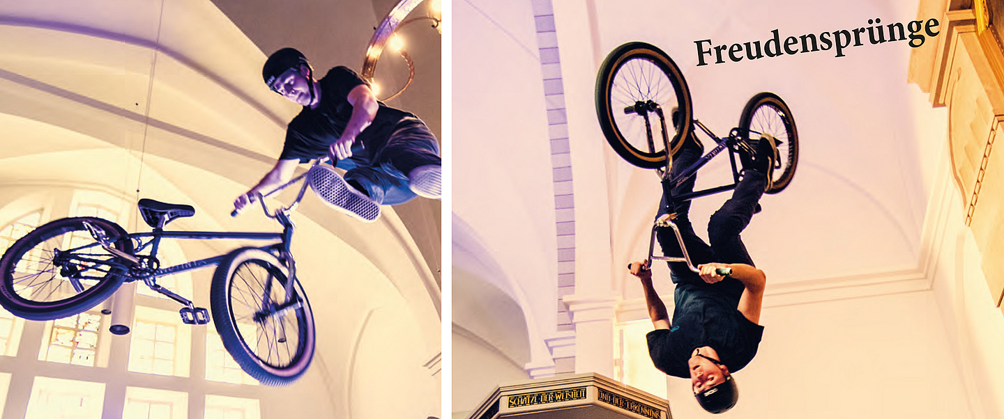 Gottesdienst-Preis für «Freudensprünge» mit BMX-Bike in der Kirche