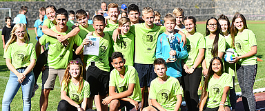 Die Konfimandinnen und Konfirmanden aus Hasselroth holten den 1. Platz