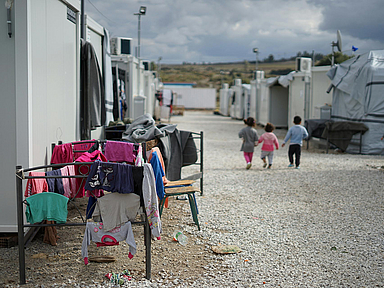 Unser Foto zeigt ein Flüchtlingscamp in Griechenland