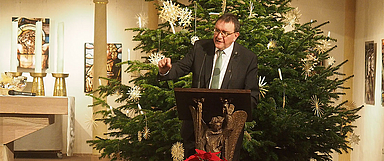 Bischof Hein beim Neujahrsempfang des Evangelischen Kirchenkreises Eschwege in der Eschweger Marktkirche. (Foto: medio.tv/Arnold)