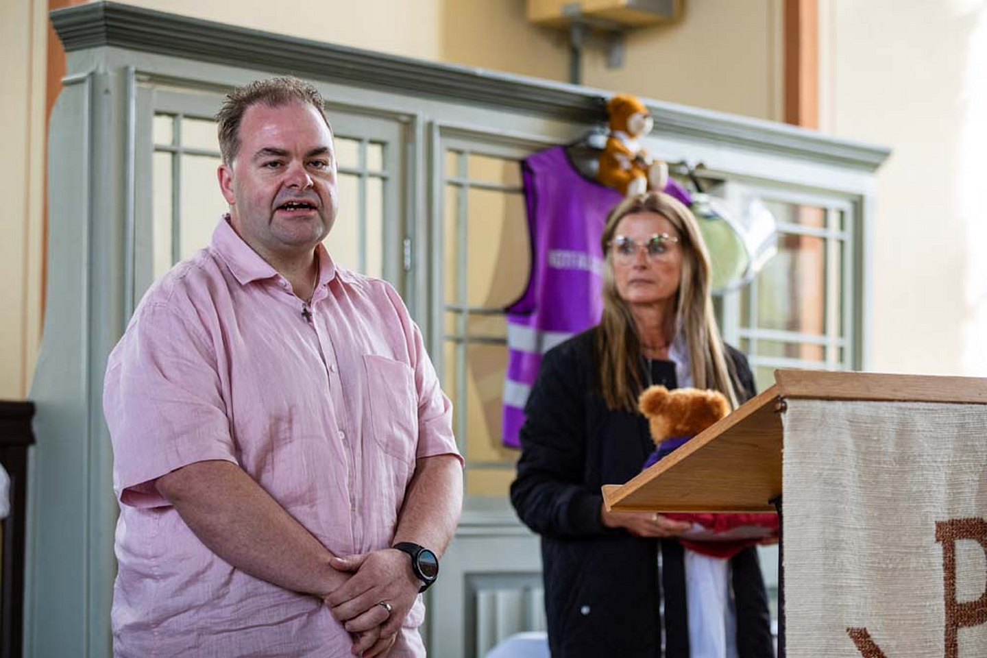 Marco Steuber und Claudia Oesterling (Ehrenamtliche Notfallseelsorger)