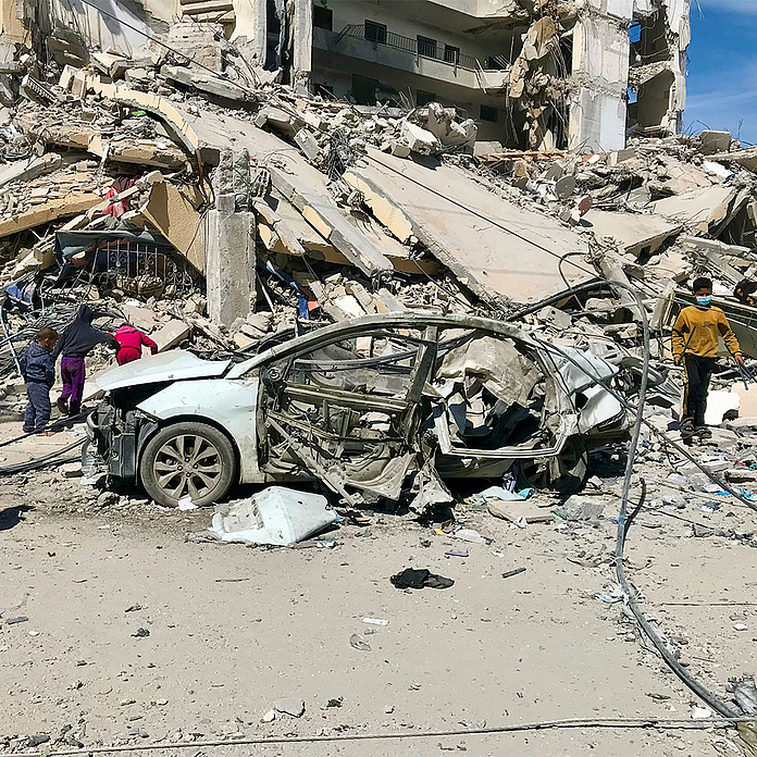 Unser Foto zeigt Zerstörung im Gazastreifen. Unser Foto zeigt Zerstörung im Gazastreifen.