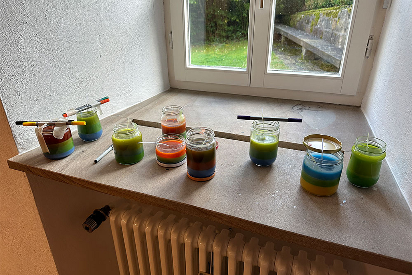 Selbstgegossene Kerzen