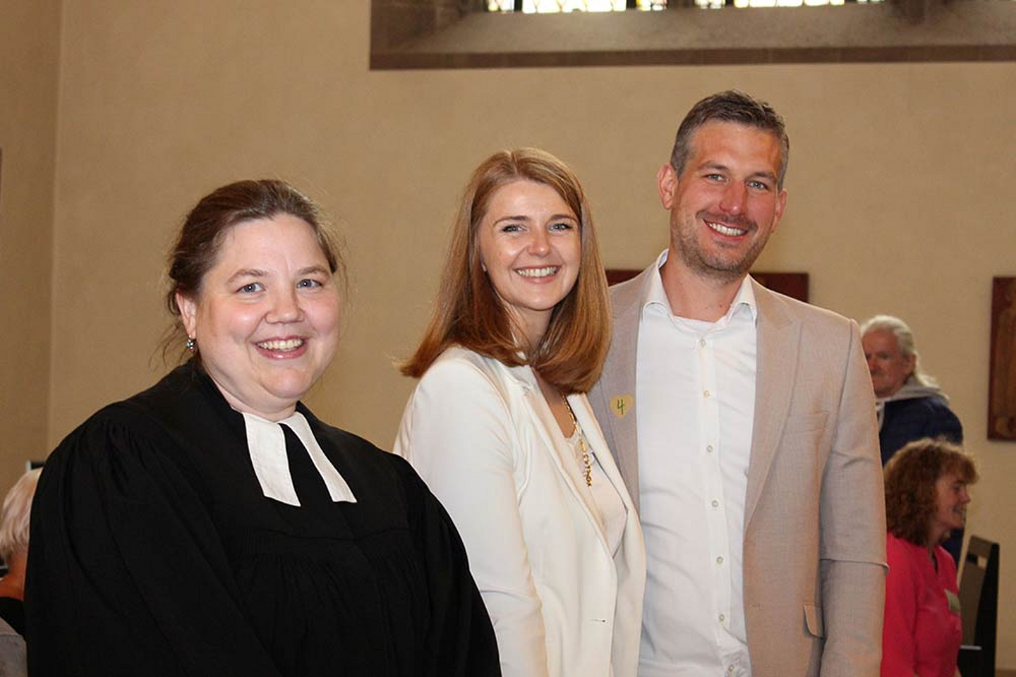 Kathrin und Sebastian Klein gaben sich bei der Aktion „Einfach Heiraten“ in der Christuskirche am Sonntag bei Pfarrerin Julia Kaiser das Ja-Wort.
