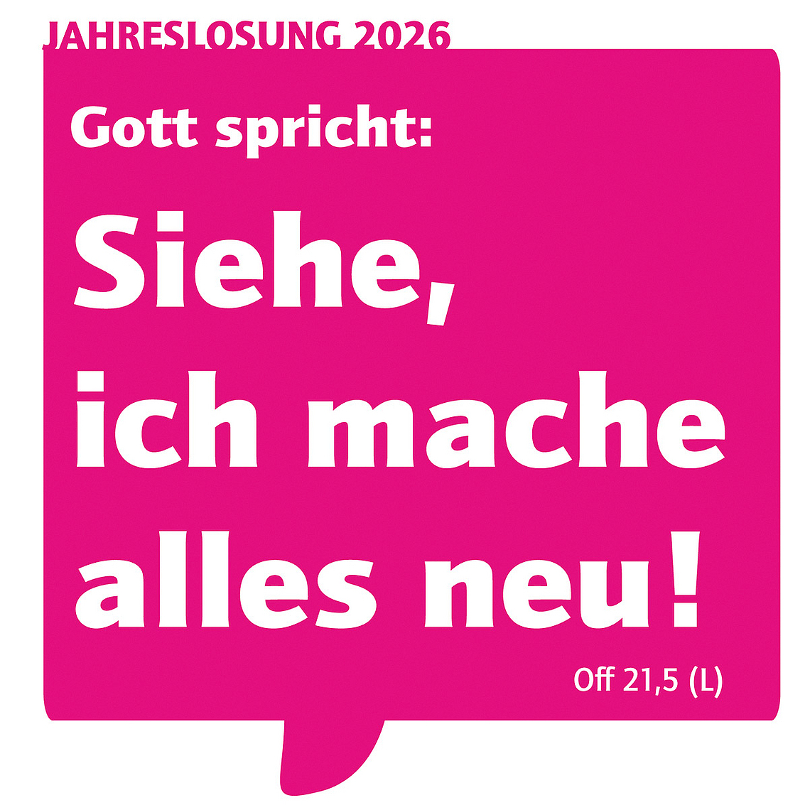 Grafik mit der Jahreslosung 2026