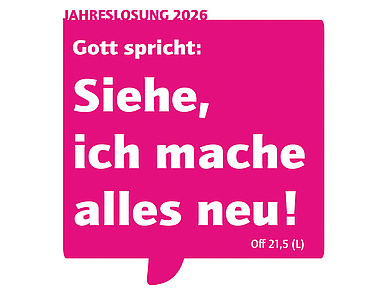 Grafik mit der Jahreslosung 2026