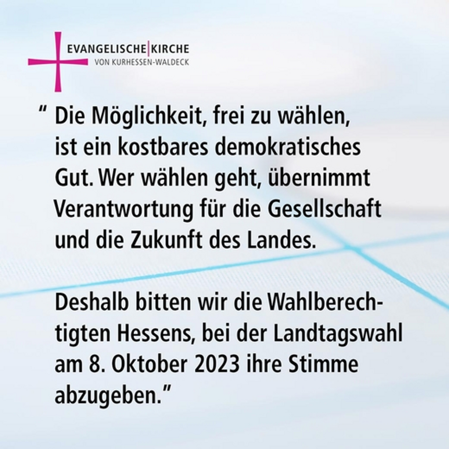 Aufruf der Kirchen zur Hessenwahl.