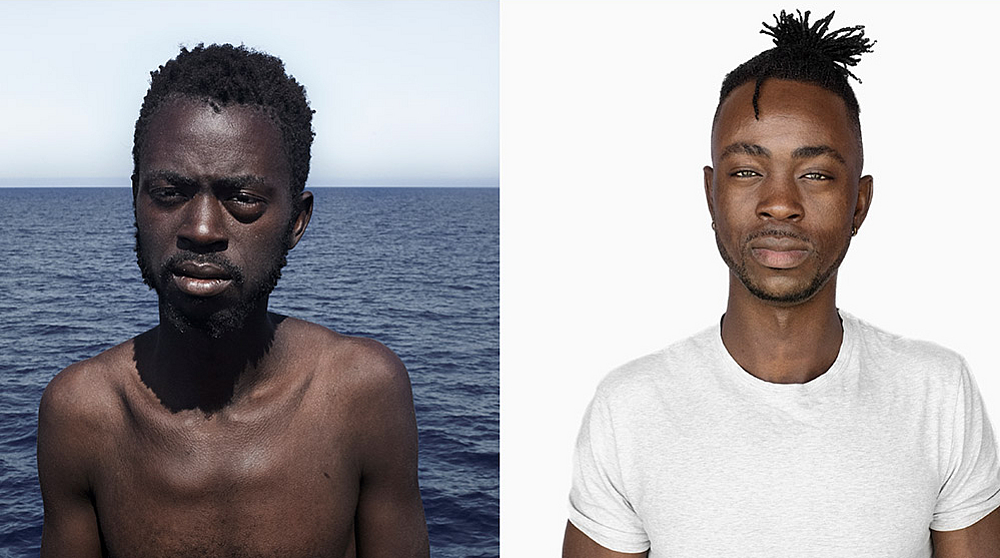 Saidou aus Guinea, links im Alter von 24 Jahren an Bord der Iuventa und rechts gut drei Jahre später. 
