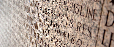 Gedenktafel für Tote des Ersten Weltkriegs - Etwa 17 Millionen Menschen verloren von 1914 bis 1918 in diesem Krieg ihr Leben. (Foto: medio.tv/Aumann)