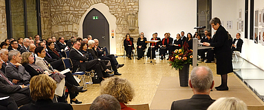 Adventsempfang der Evangelischen Kirchen in Thüringen im Erfurter Augustinerkloster. Unser Foto zeigt Landesbischöfin Ilse Junkermann bei ihrer Ansprache. (Foto: EKM)