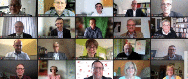 Digitales Treffen von Vertretern der Kirchen zum Thema Kirche und Sport. (Bildschirmfoto)