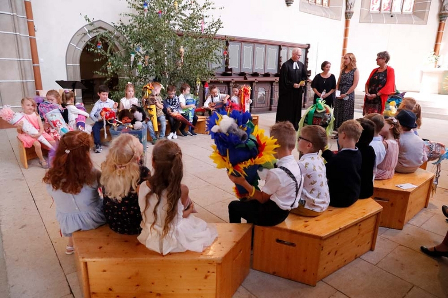 Gottesdienst zum Schulanfang der Erstklässler der Martin-Luther-Schule in Schmalkalden. Der Kirchenkreis gehört zur EKKW. (Foto: Martin-Luther-Schule)