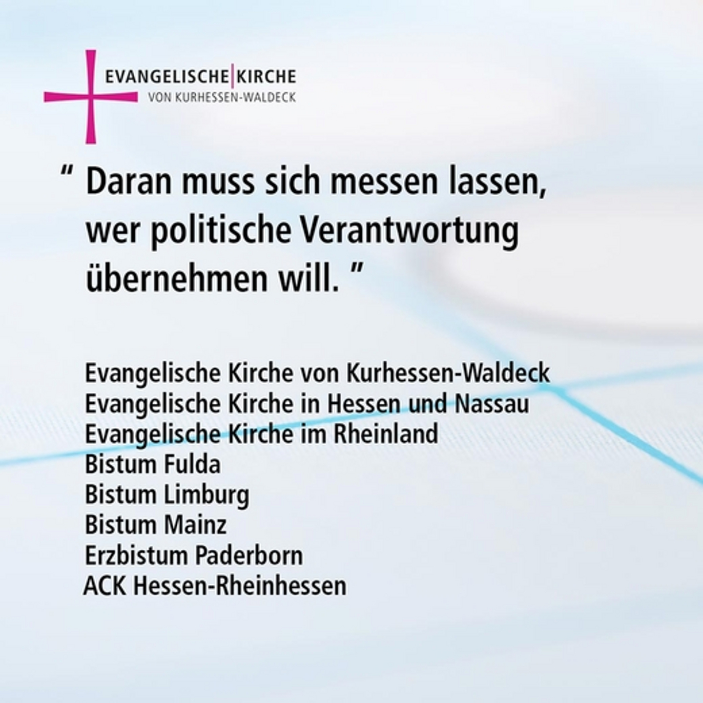 Aufruf der Kirchen zur Hessenwahl.
