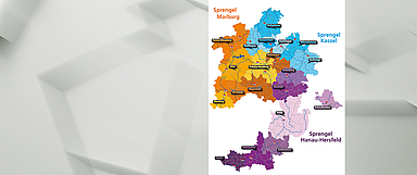 Seit 1. Januar 2019 neu aufgestellt: Die Sprengel der Landeskirchen (Grafik: medio.tv/EKKW)